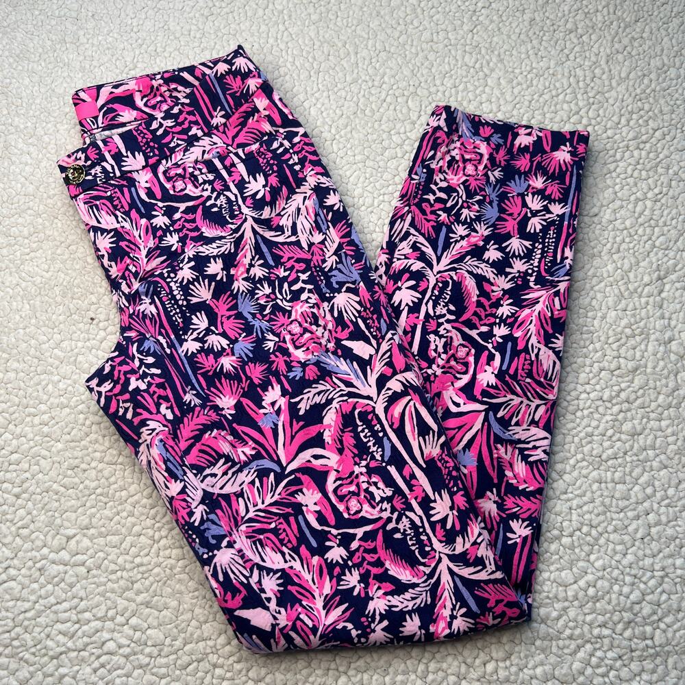 Lilly Pulitzer Kelly Skinny Ankle Pant Palm Swing Of Things 0